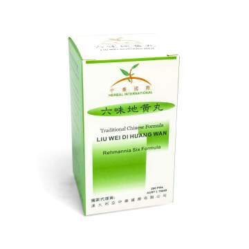 Herbal International - Traditional Chinese Formula pills: Liu Wei Di Huang Wan (六味地黃丸) Rehmannia Six Formula