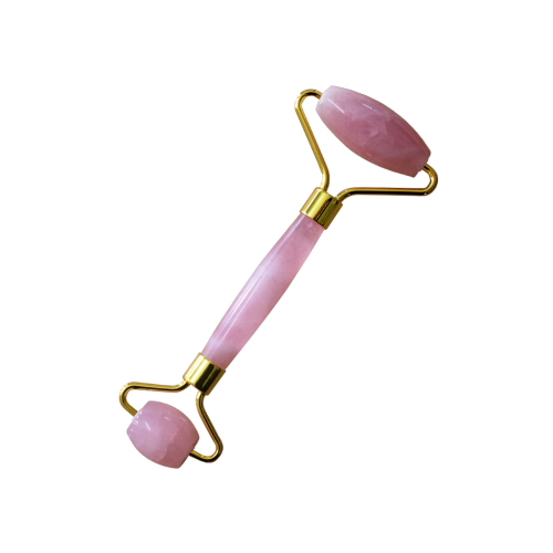 DUAL HEAD ROSE QUARTZ ROLLER