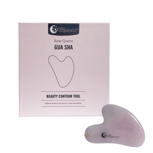 Nutra Organics Beauty Contour Tool Rose Quartz Gua Sha