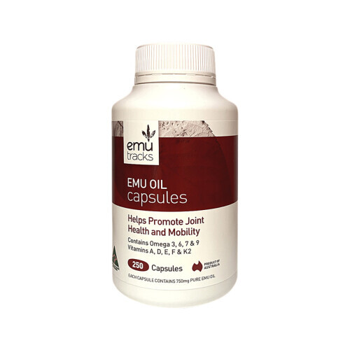 Emu Tracks Emu Oil 750mg Capsules 250c