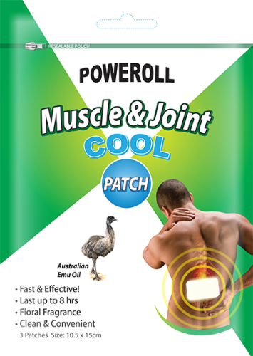 POWEROLLMuscle & JointCool Patch 澳力寳鸸鹋跌打膏贴 - 清凉装 