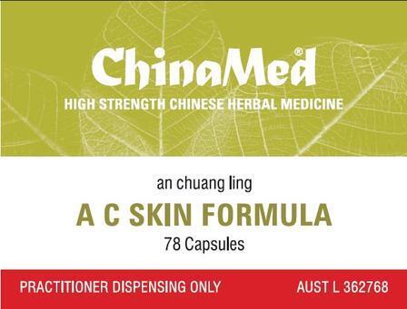 China Med - A C Skin Formula / Acne Formula (An Chuang Ling 暗疮靈 CM100)