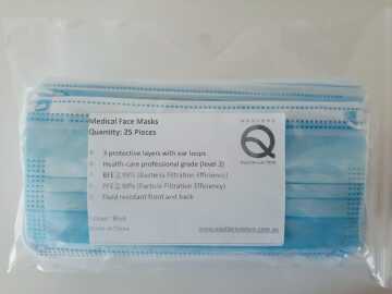 Disposable MedicalMasks 25pcs  （醫療級用口罩）