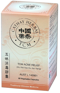 Cathay Herbal - Acne Relief (Lonicera & Dandelion Combination) (Wu Wei Xiao Du Jiao Nang五味消毒膠囊) HC005 